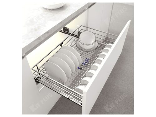 Giá xoong nồi, bát đĩa đa năng nan tròn Inox mờ Kit Plus DM70S