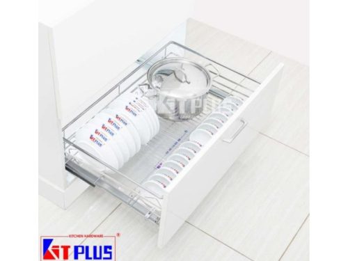 Giá xoong nồi, bát đĩa đa năng nan tròn Inox mờ Kit Plus DM90S