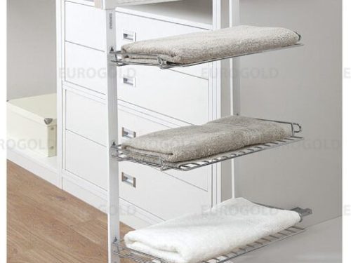 Kệ để đồ gấp 3 tầng ray giảm chấn Eurogold EVA1000