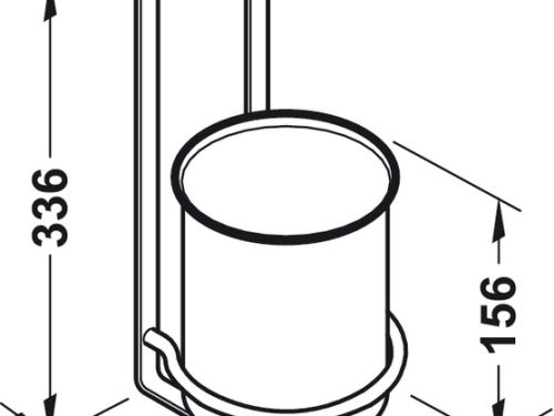 Kích thước của Khay giữ ly, thép Hafele 521.61.635