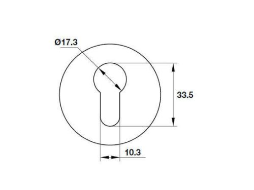 Nắp chụp ruột khóa Hafele 903.58.164 3 Kích thước của Nắp chụp ruột khóa Hafele 903.58.164
