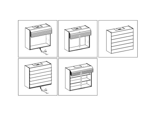 Kích thước của Phụ kiện cửa chớp với thanh kính cho tủ bếp, Hafele 561.56.318