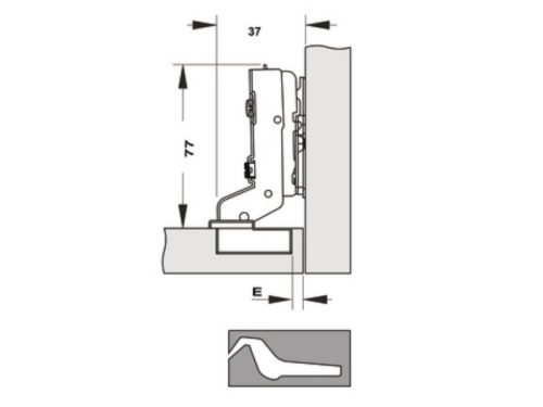 Bản lề Cucina Legato 334.00.032 inox 304