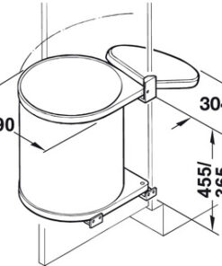 Thùng rác kim loại Hafele 502.12.023 15L