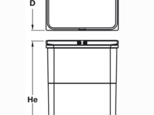 Thùng rác nhựa thay thế Hafele 502.90.501 8l