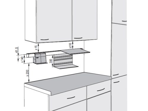 Phụ kiện nhà bếp treo tường Linero Mosaiq Hafele 521.02.572 3 Kích thước của Phụ kiện nhà bếp treo tường Linero Mosaiq Hafele 521.02.572