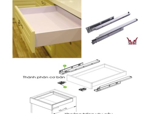 Ray âm giảm chấn cao cấp mở toàn phần Faster FS708CJH.500