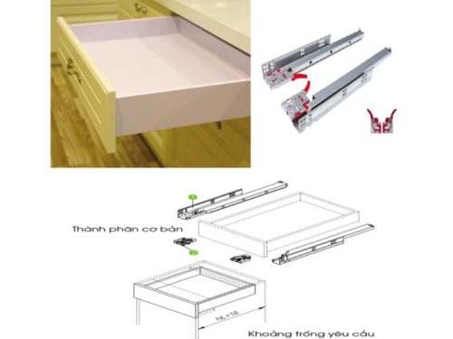 Ray âm giảm chấn mở toàn phần Faster FS710CJ.350