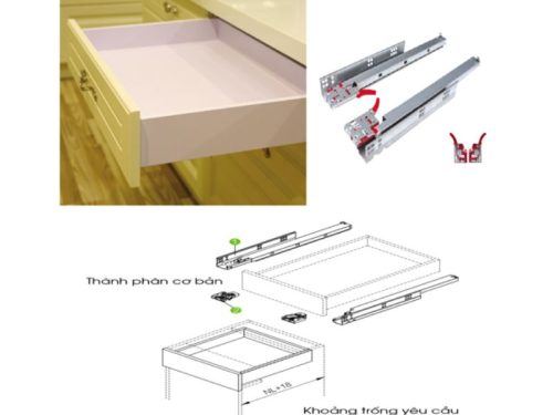 Ray âm giảm chấn mở toàn phần Faster FS710CJ.500