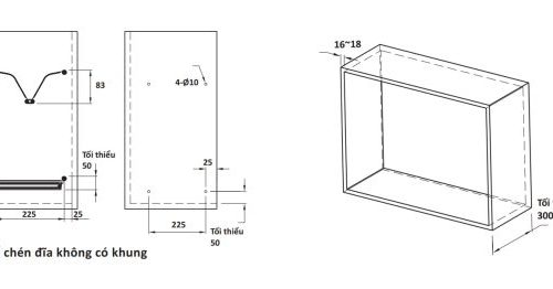 Kích thước của Rổ bát đĩa không khung Presto Hafele 544.40.027 Inox 304
