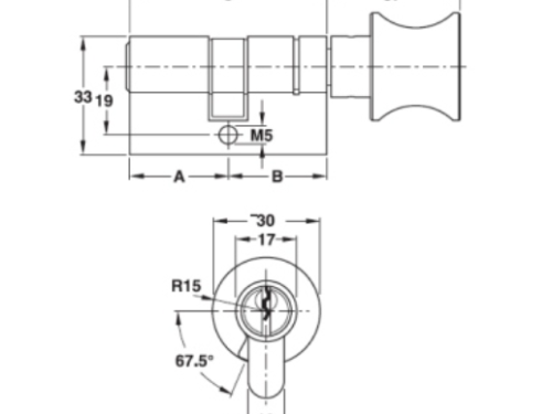 Ruột khóa 2 đầu Hafele 916.08.280, 63mm Đồng thau