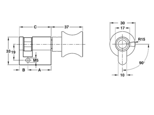 Ruột khóa 1 đầu vặn Hafele 916.96.207, 40mm Đồng thau