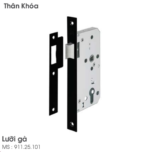 Thân khóa lưỡi gà C/C 72mm Hafele 911.25.101mm-hafele-911-25-101 Thân khóa lưỡi gà C/C 72mm Hafele 911.25.101