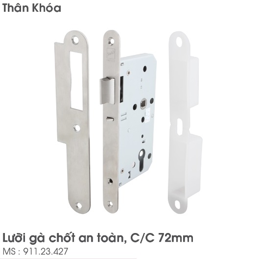 Thân khóa lưỡi gà chốt an toàn Hafele 911.23.427 Thân khóa lưỡi gà chốt an toàn Hafele 911.23.427