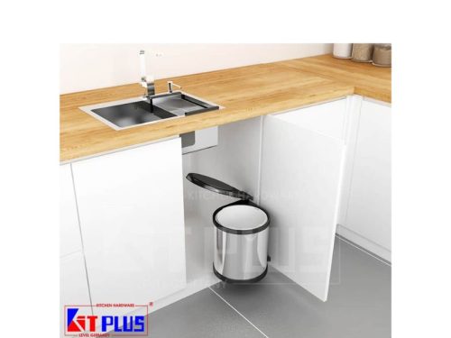 Thùng rác Inox tròn gắn cánh Kit Plus DF.08L