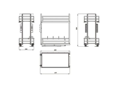 Bộ rổ gia vị Hafele Omero 549.20.825 400mm