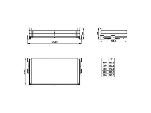 Bộ rổ xoong nồi Hafele Kason 549.08.864 600mm