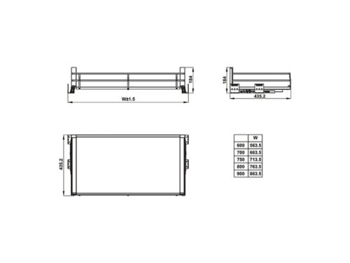 Bộ rổ xoong nồi Hafele Kason 549.08.868 900mm