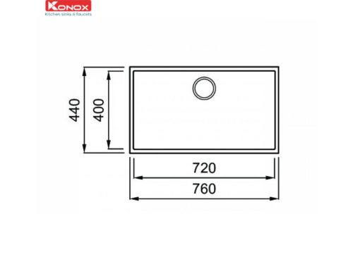 Thiết kế của Chậu rửa bát Granite Naros 760S Black