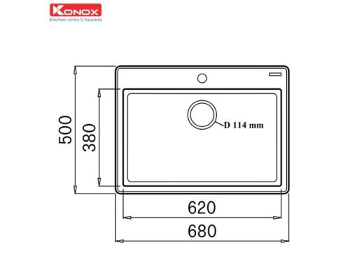 Thiết kế của Chậu rửa bát Granite Ruvita 680 Black