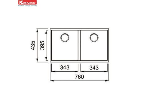 Chậu rửa bát Granite Veloci 760D Black 5 Thiết kế của Chậu rửa bát Granite Veloci 760D Black