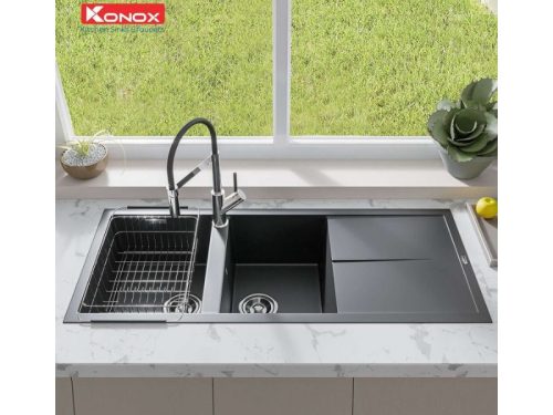 Chậu rửa bát Konox Granite Livello Smart 1160 Black