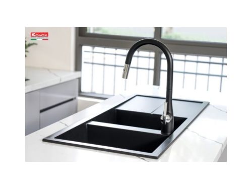 Chậu rửa bát Konox Granite Livello Smart 1160 Black