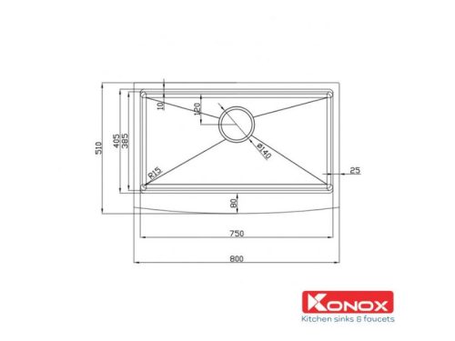Thiết kế của Chậu rửa bát Workstation - Apron Sink KN8051AS Curve