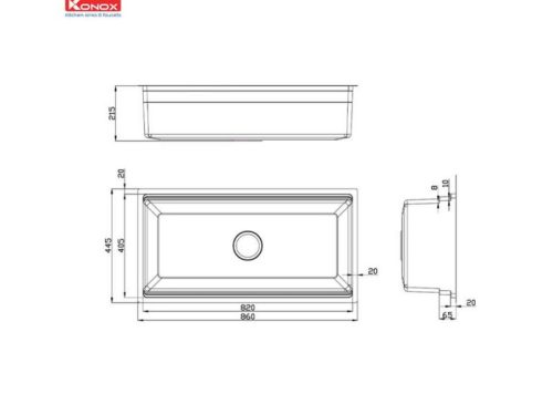 Thiết kế của Chậu rửa bát Workstation Undermount Sink KN8644SU Dekor