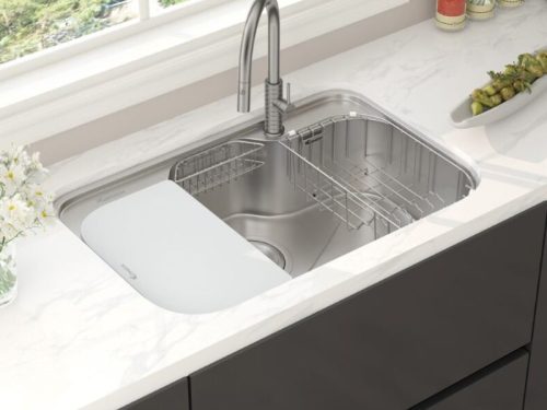 Ảnh thực tế chậu rửa bát inox 1 hố Konox Tari 7851SR