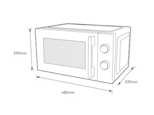 Kích thước lò vi sóng Electrolux EMM23K22B
