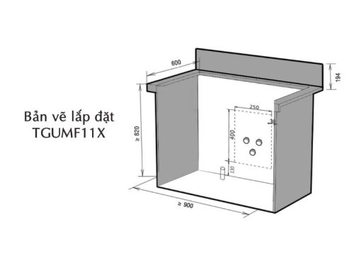 Máy rửa bát âm tủ Texgio TGUMF11X 6 Lắp đặt máy rửa bát âm tủ Texgio TGUMF11X