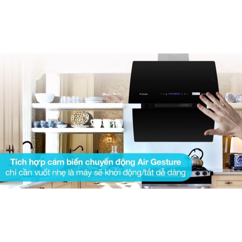 Ảnh thực tế máy hút mùi áp tường tuần hoàn Pramie DE19-700 Air Ảnh thực tế máy hút mùi áp tường tuần hoàn Pramie DE19-700 Air