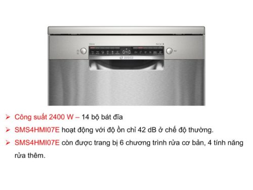 Bảng điều khiển của máy rửa bát độc lập Bosch SMS4HMI07E serie 4