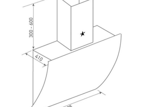 Kích thước máy hút mùi áp tường tuần hoàn Pramie DE19-700