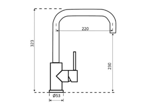 Kích thước của vòi rửa bát nóng lạnh Reginox Crystal R30530