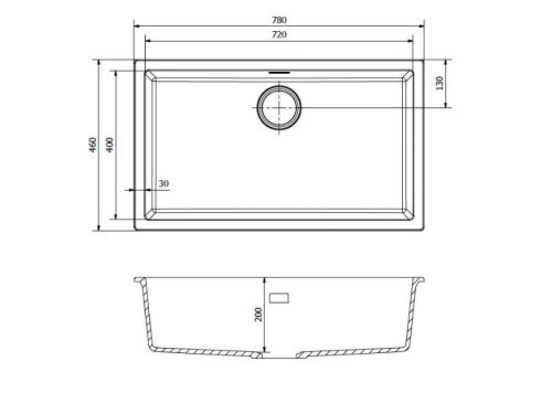 Thiết kế của chậu rửa bát 1 hố Reginox AMSTERDAM 72 HMH.R30882