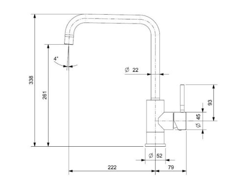 Thiết kế của vòi rửa bát nóng lạnh Reginox Crystal R30523