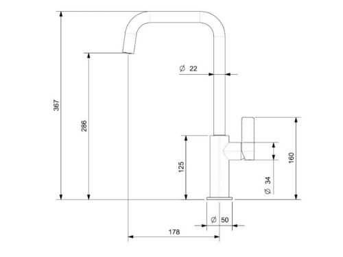 Thiết kế của vòi rửa bát Reginox PEARL HMH.R31568