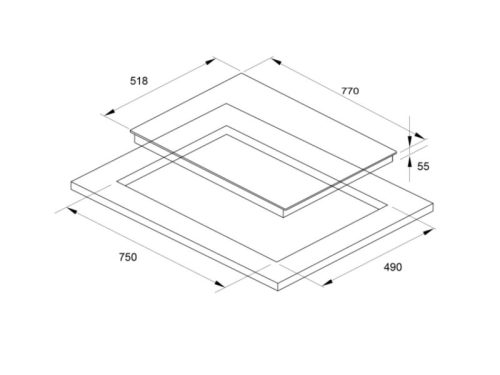 Thiết kế của bếp từ 4 vùng nấu Fagor IF-ZONE74BS