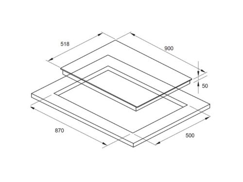 Thiết kế lắp đặt của bếp từ đa điểm Fagor 3IF-ZONE96C4S