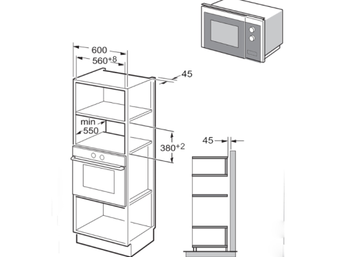 Thiết kế của lò vi sóng Fagor X-Class 3MWB-25BTCGX