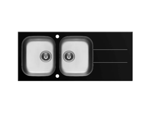 Chậu rửa chén inox 2 hố Elica Concerto 2B 1D – Black 109501630