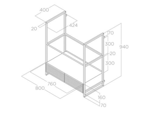 Kích thước máy hút mùi áp tường Elica PRF0166703