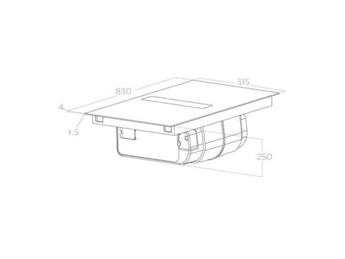 Thiết kế của bếp từ kết hợp máy hút mùi Elica NIKOLATESLA FIT XL BL/A/83 PRF0179476