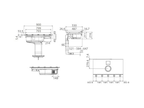 Thiết kế của bếp từ kết hợp máy hút mùi Elica NIKOLATESLA UNPLUGGED BL/F/90 PRF0184019