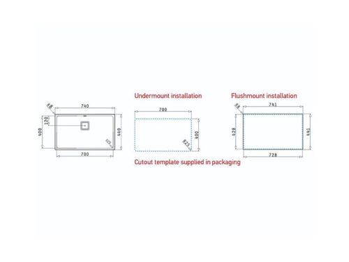 Thiết kế của chậu rửa bát Elica Lume 101024901