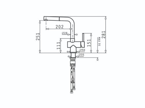 Thiết kế của vòi rửa chén Elica Capriccio Premium Stainless Steel 90917201