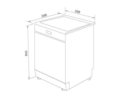 Kích thước máy rửa bát độc lập Malloca MDW14-BS10TFT