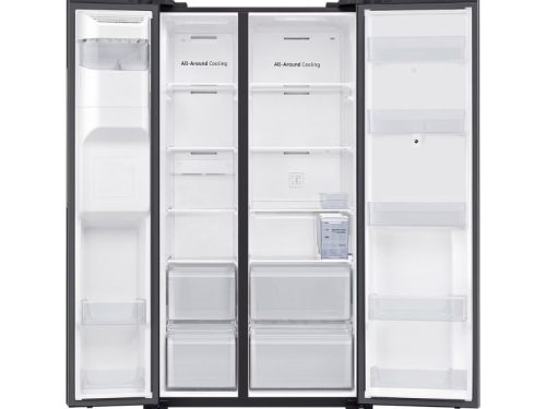 Bên trong tủ lạnh 2 cánh side by side 616 lít Samsung Family Hub RS64T5F01B4/SV